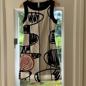 Desigual black and white printed dress